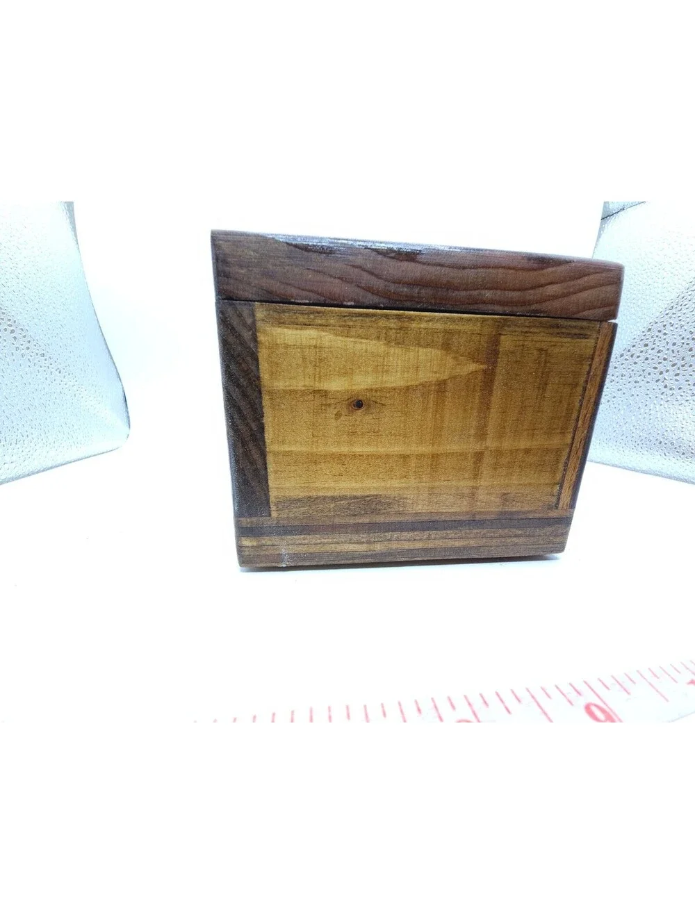 VTG Handcrafted Wooden Storage Box with Hinged Lid